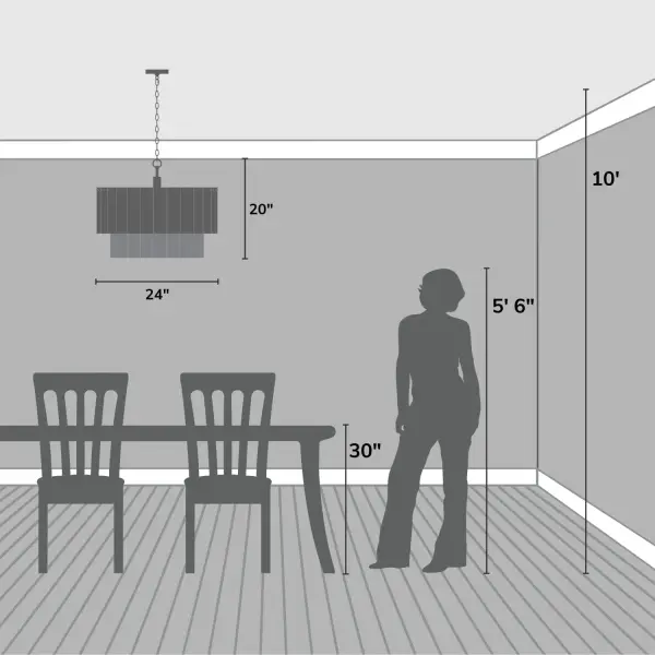 Ontario Six Light Chandelier in Matte Black - Image 13