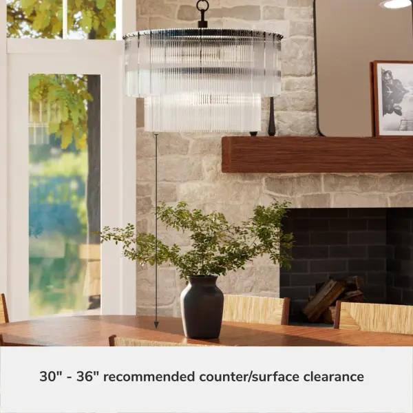 Ontario Six Light Chandelier in Matte Black - Image 15