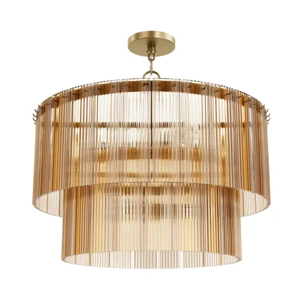 Ontario Six Light Chandelier in Matte Black - Image 16