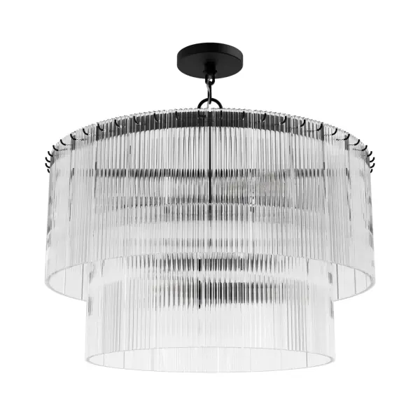Ontario Six Light Chandelier in Matte Black - Image 17