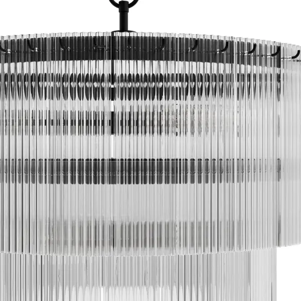 Ontario Six Light Chandelier in Matte Black - Image 19