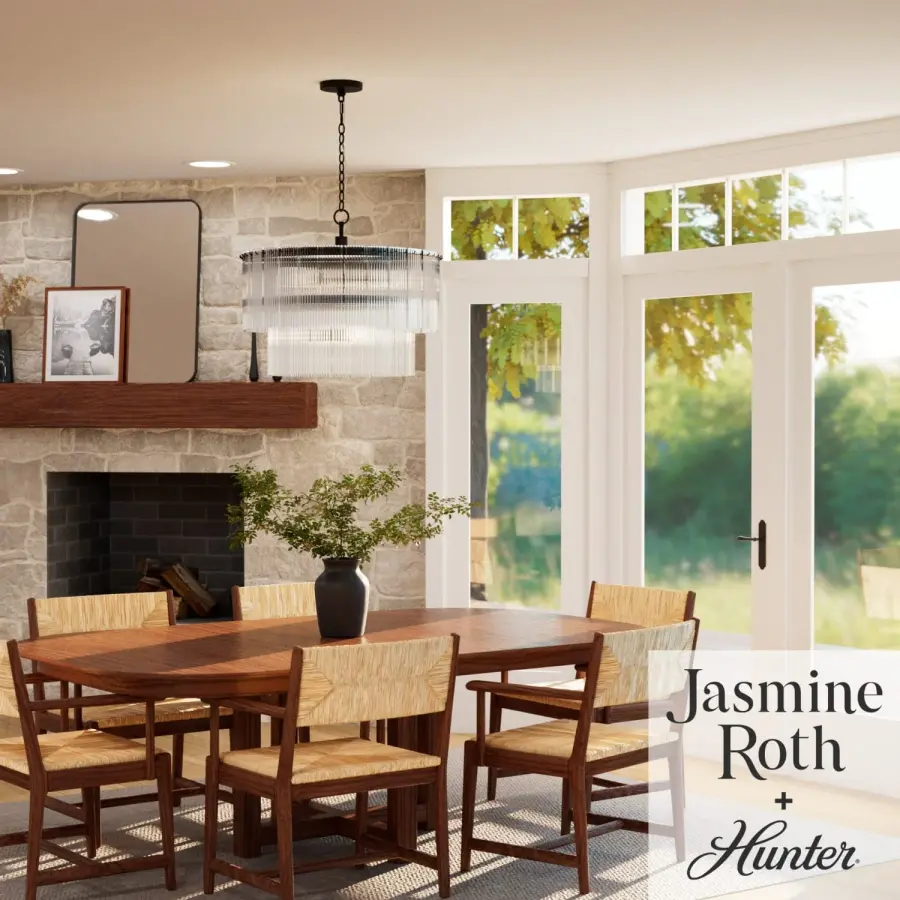 Ontario Six Light Chandelier in Matte Black - Image 6