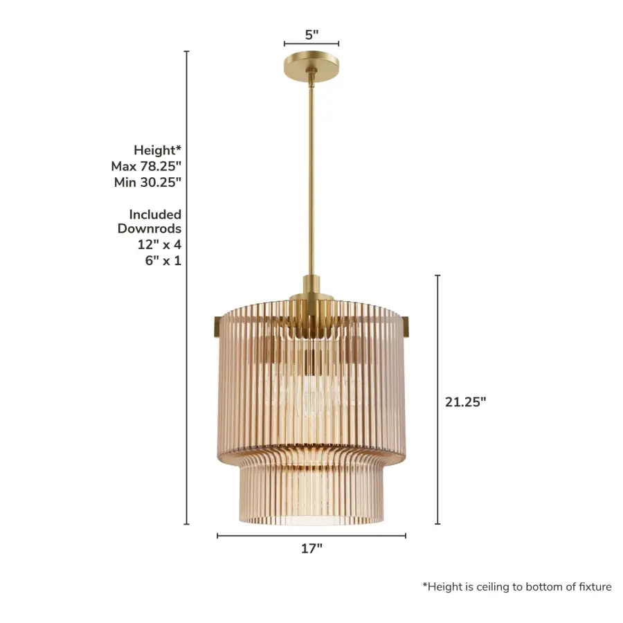 Ontario Three Light Pendant in Matte Black - Image 9
