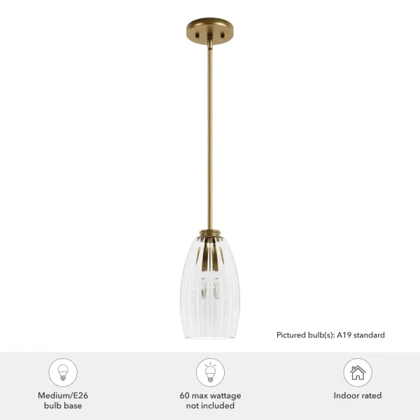 Rossmoor One Light Pendant in Luxe Gold - Image 3