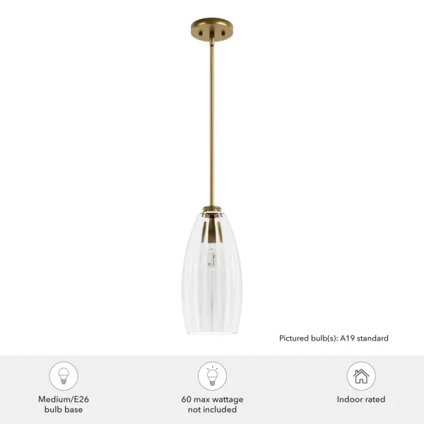 Rossmoor One Light Pendant in Luxe Gold - Image 3