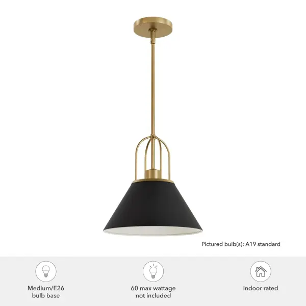 Carrington Isle One Light Pendant in Matte Black - Image 3