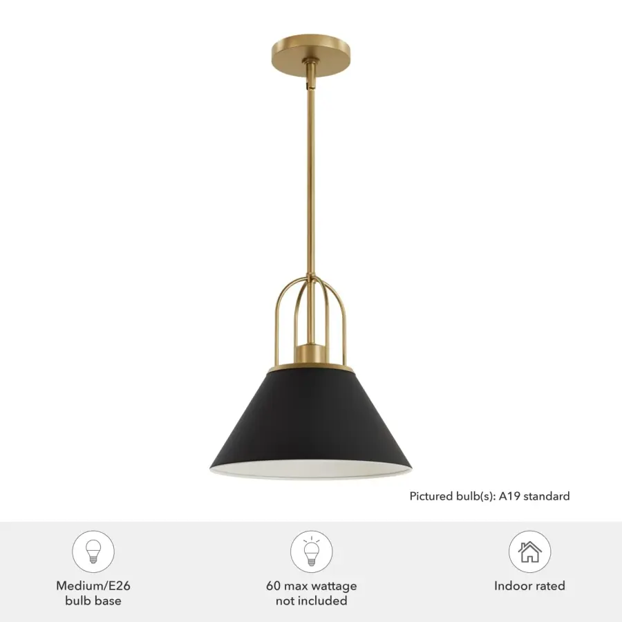 Carrington Isle One Light Pendant in Matte Black - Image 3
