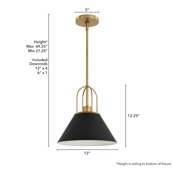 Carrington Isle One Light Pendant in Matte Black - Image 4