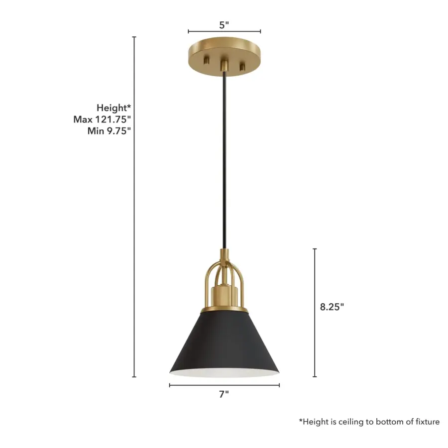 Carrington Isle One Light Pendant in Matte Black - Image 4