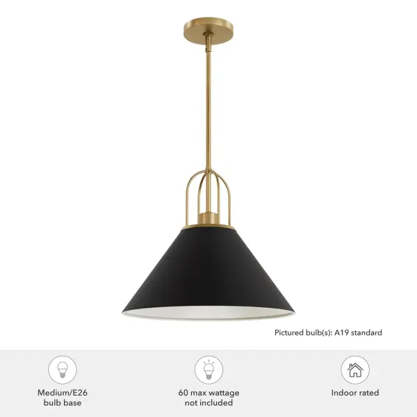 Carrington Isle One Light Pendant in Matte Black - Image 3