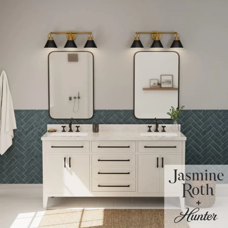 Carrington Isle Three Light Vanity in Matte Black - Image 2