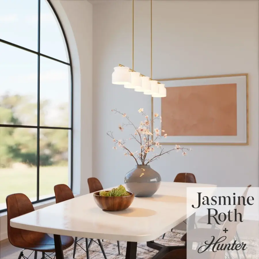 Harlowe Five Light Linear Chandelier in Luxe Gold - Image 2