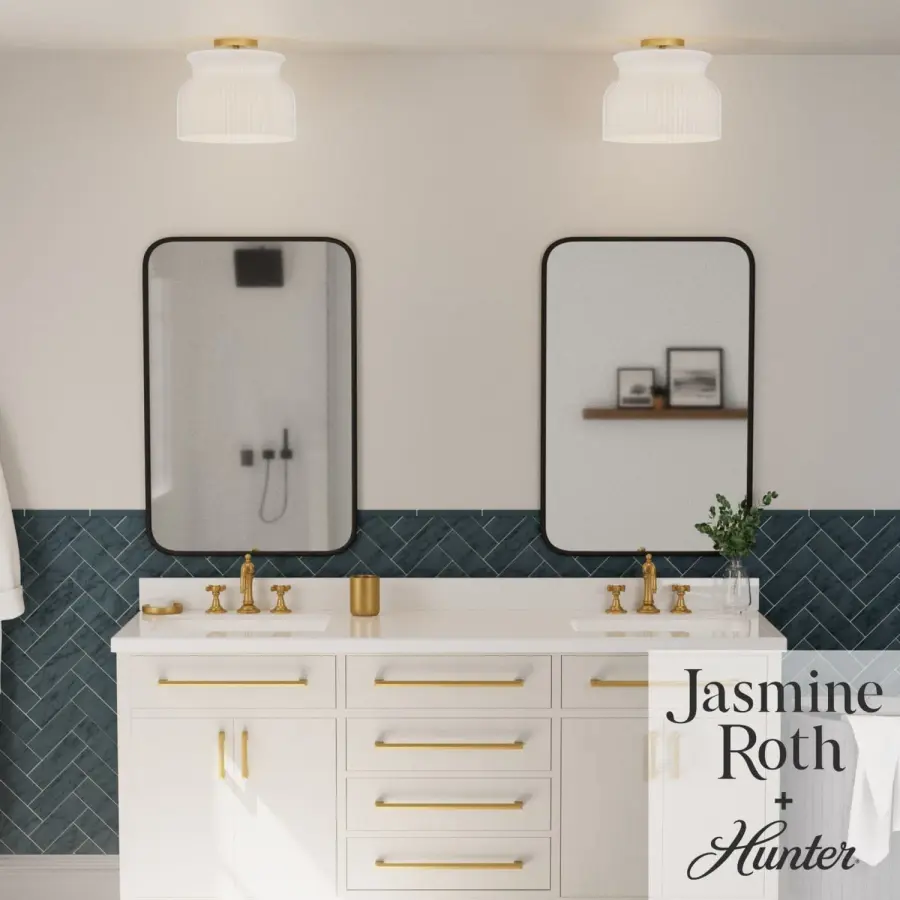 Harlowe One Light Flush Mount in Luxe Gold - Image 3