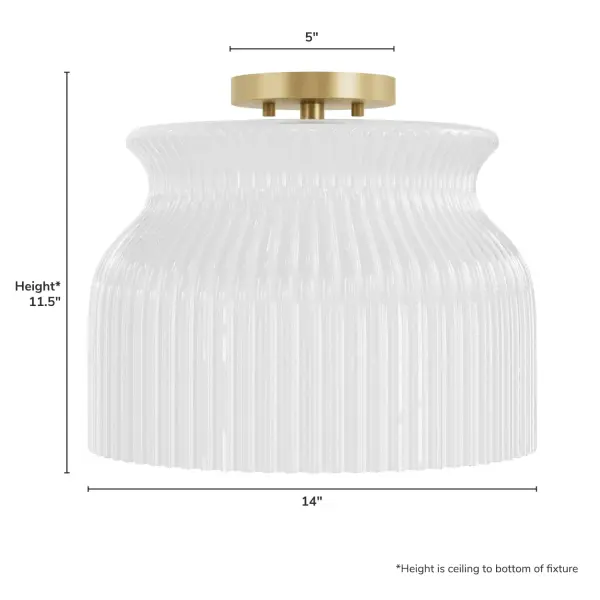 Harlowe One Light Flush Mount in Luxe Gold - Image 5