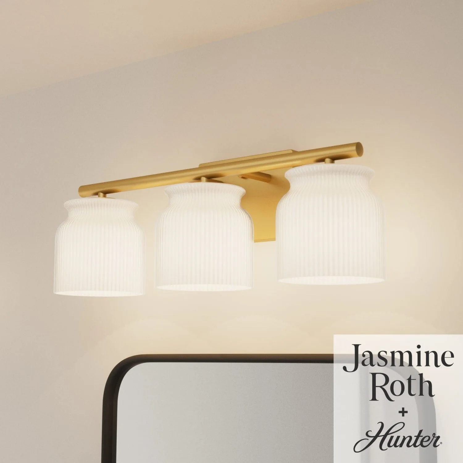 Harlowe Three Light Bathroom Vanity in Matte Bronze