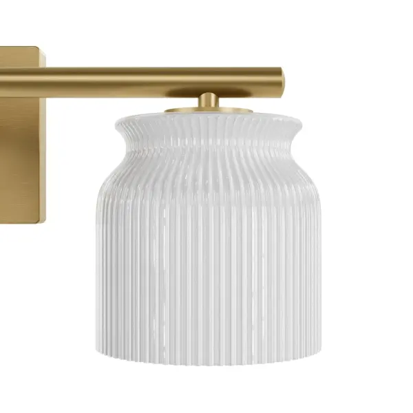 Harlowe Three Light Bathroom Vanity in Luxe Gold - Image 16