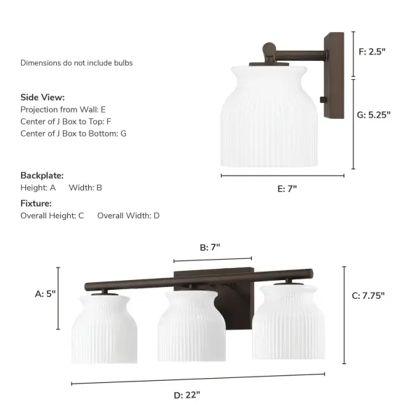 Harlowe Three Light Bathroom Vanity in Luxe Gold - Image 8