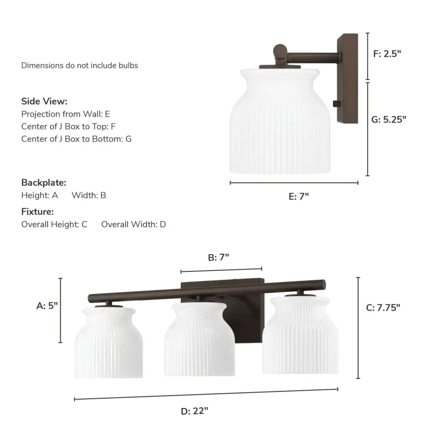 Harlowe Three Light Bathroom Vanity in Luxe Gold - Image 8