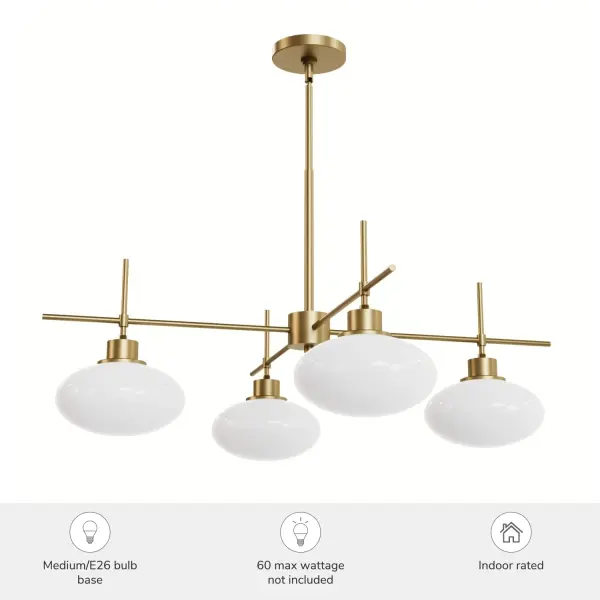 Getty Four Light Chandelier in Luxe Gold - Image 3
