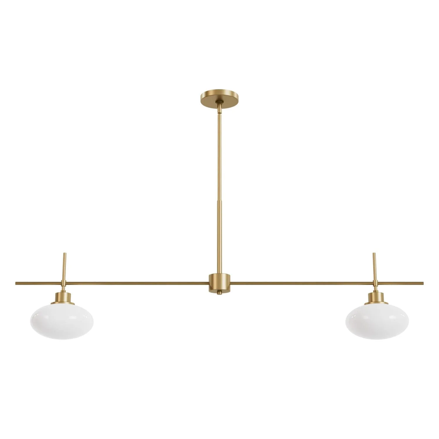 Getty Two Light Linear Chandelier in Luxe Gold