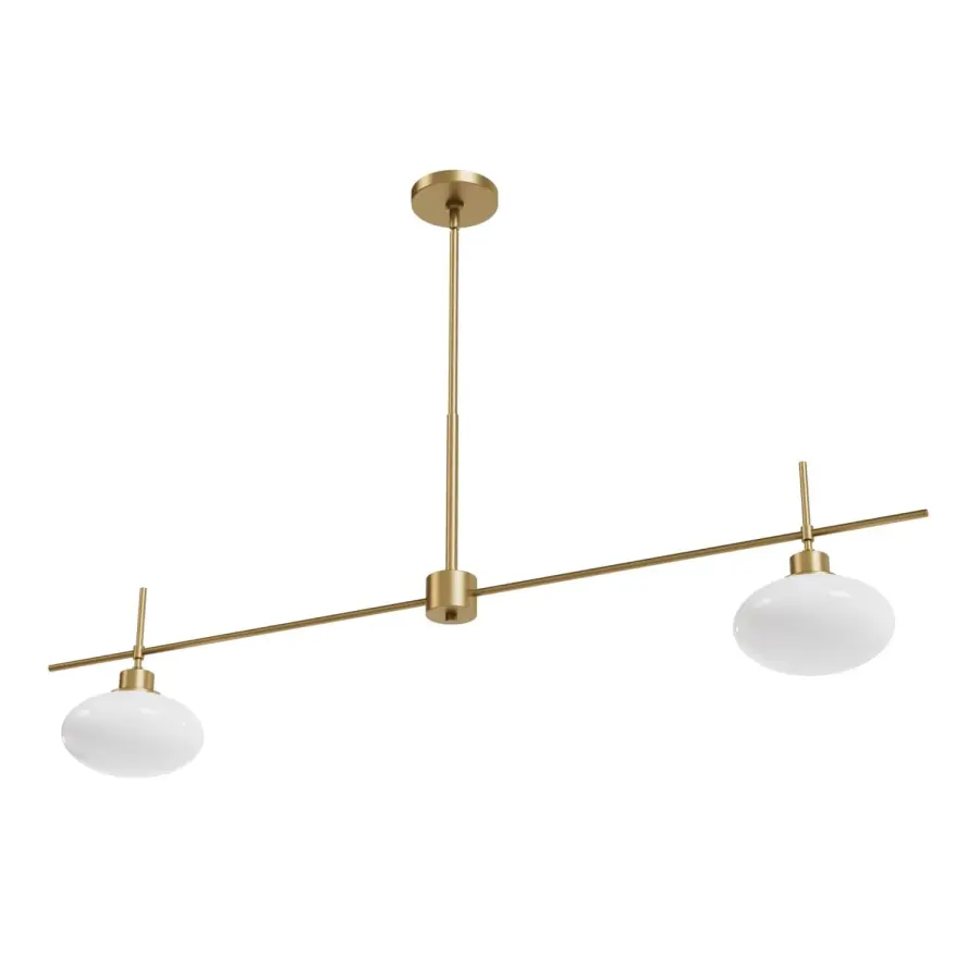 Getty Two Light Linear Chandelier in Luxe Gold - Image 11