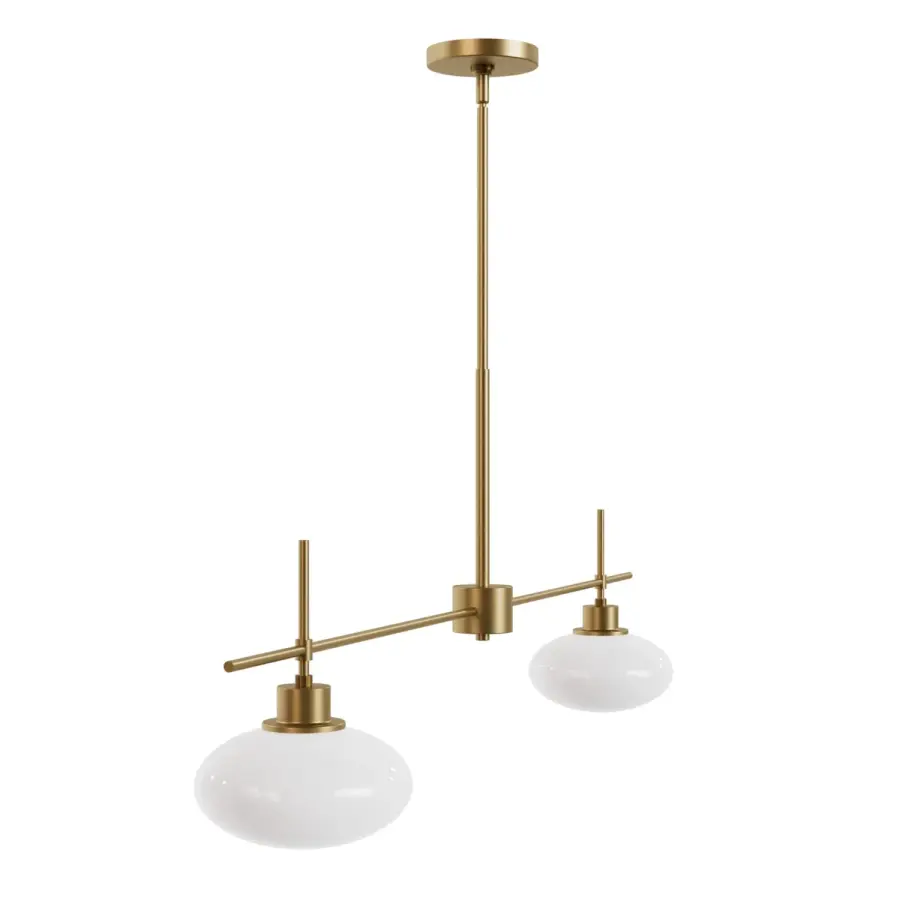 Getty Two Light Linear Chandelier in Luxe Gold - Image 13