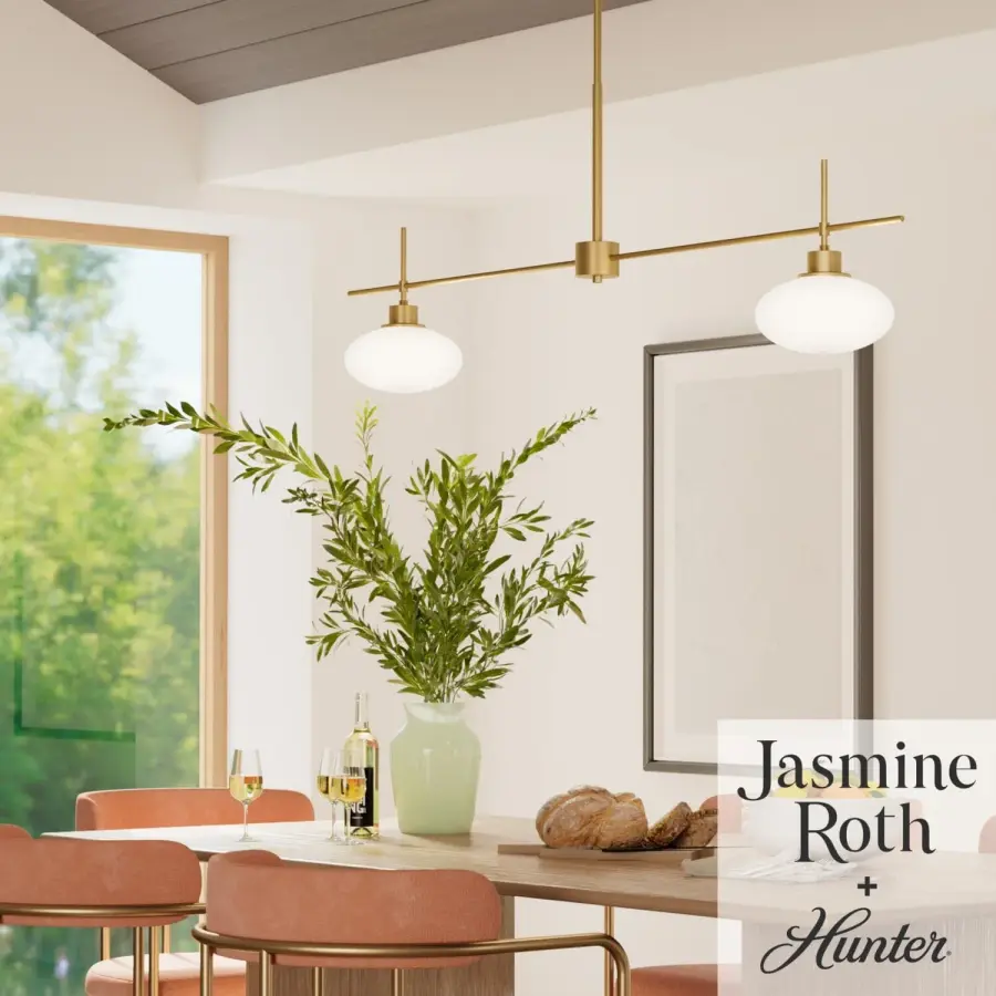 Getty Two Light Linear Chandelier in Luxe Gold - Image 4