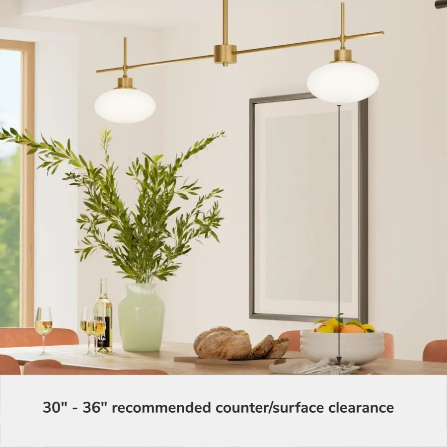 Getty Two Light Linear Chandelier in Luxe Gold - Image 9