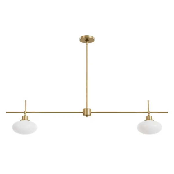 Getty Two Light Linear Chandelier in Luxe Gold - Image 10