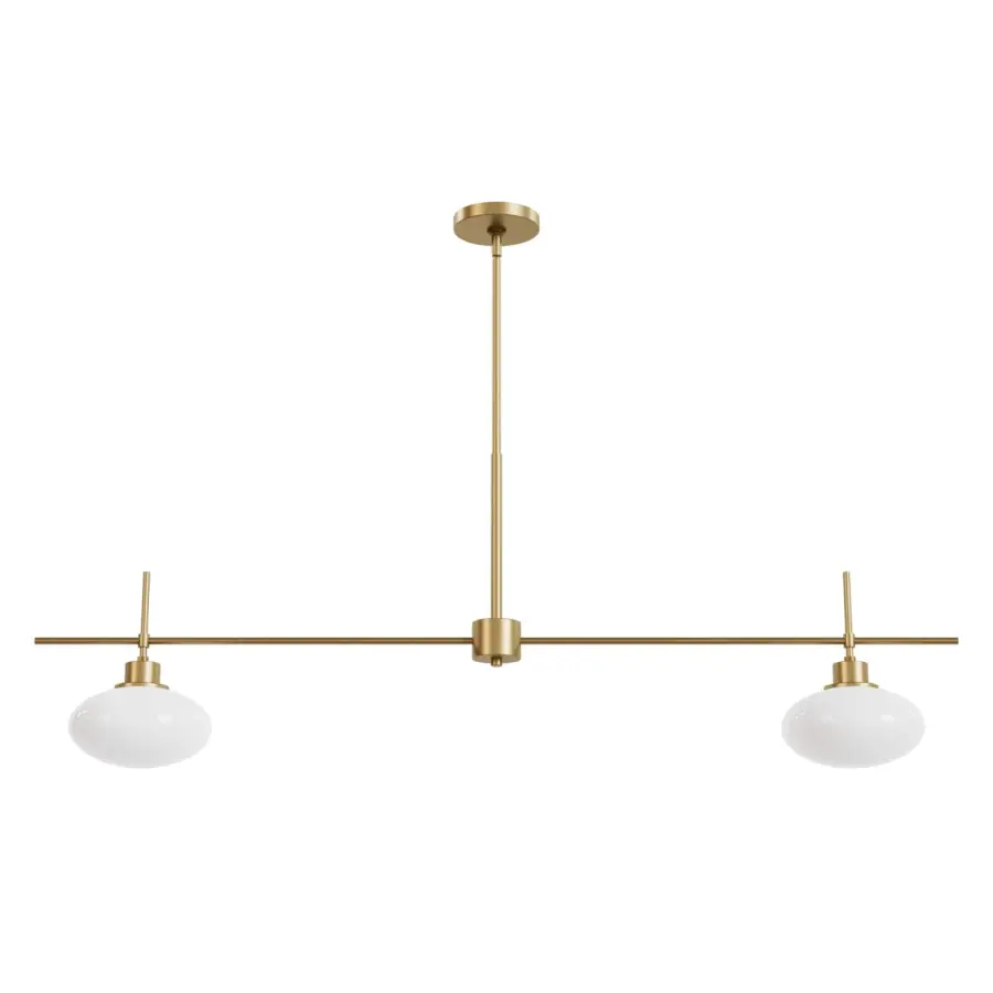 Getty Two Light Linear Chandelier in Luxe Gold - Image 10