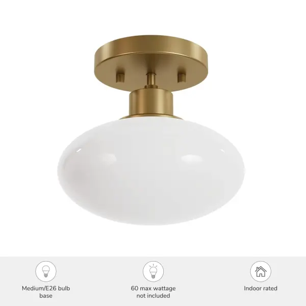Getty One Light Flush Mount in Luxe Gold - Image 3