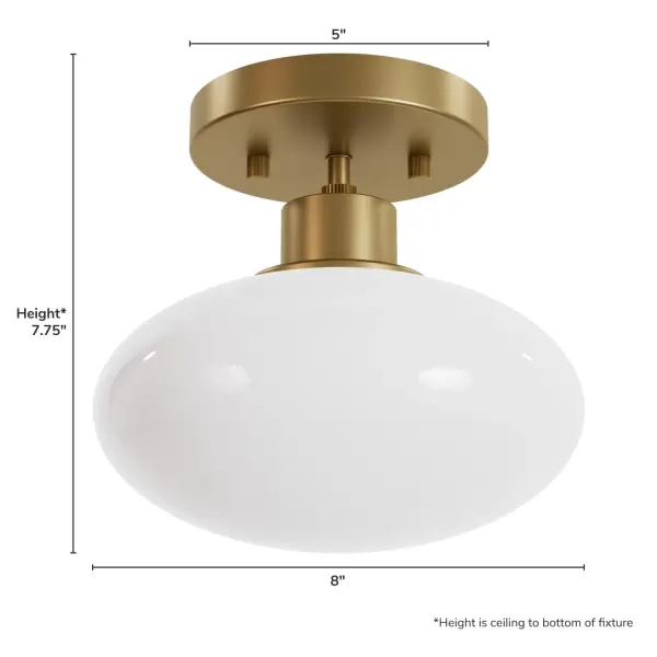 Getty One Light Flush Mount in Luxe Gold - Image 4