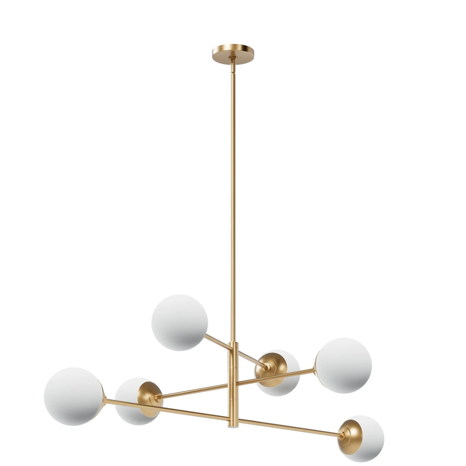 Hepburn Six Light Chandelier in Alturas Gold