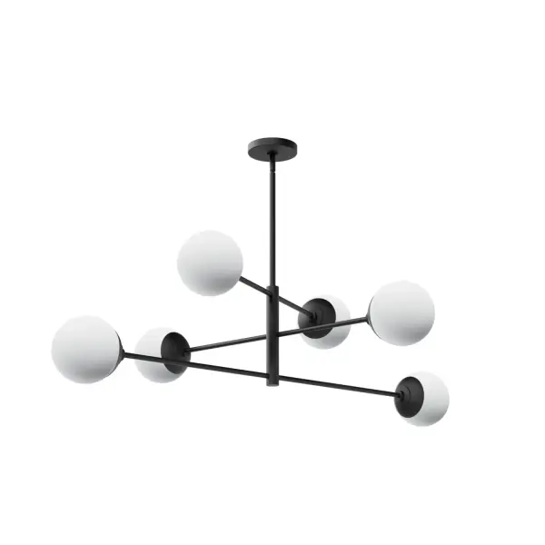 Hepburn 6-Light Linear Chandelier in Matte Black - Image 8