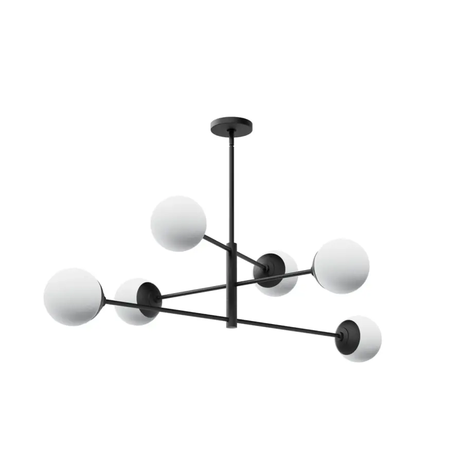 Hepburn 6-Light Linear Chandelier in Matte Black - Image 8