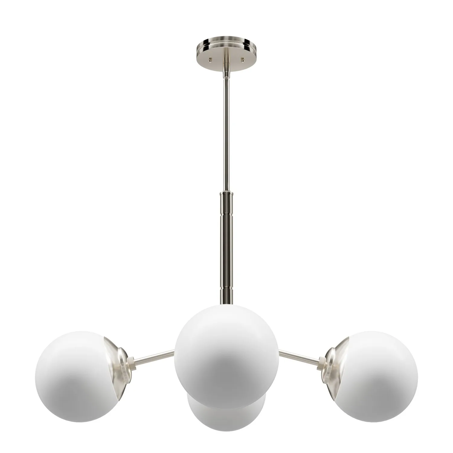 Hepburn Four Light Chandelier in Brushed Nickel