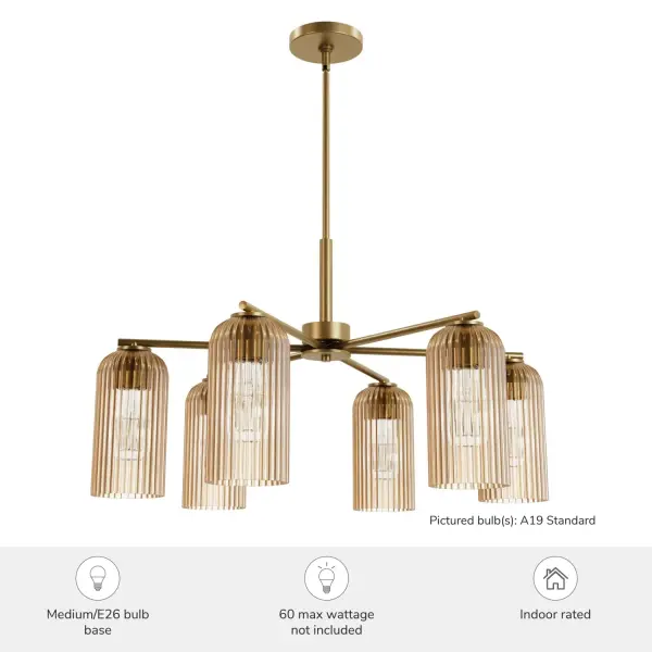 Beverly Glen Six Light Chandelier in Luxe Gold - Image 3