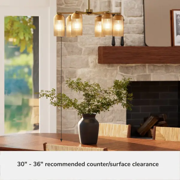 Beverly Glen Six Light Chandelier in Luxe Gold - Image 7