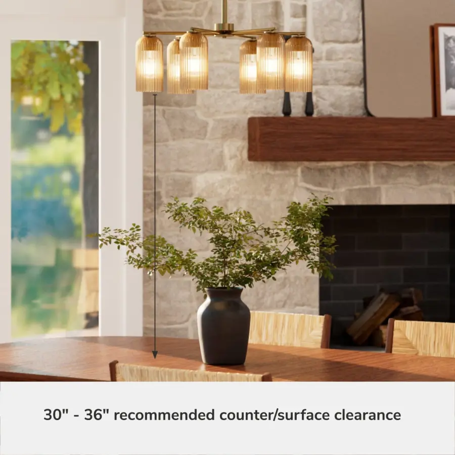 Beverly Glen Six Light Chandelier in Luxe Gold - Image 7