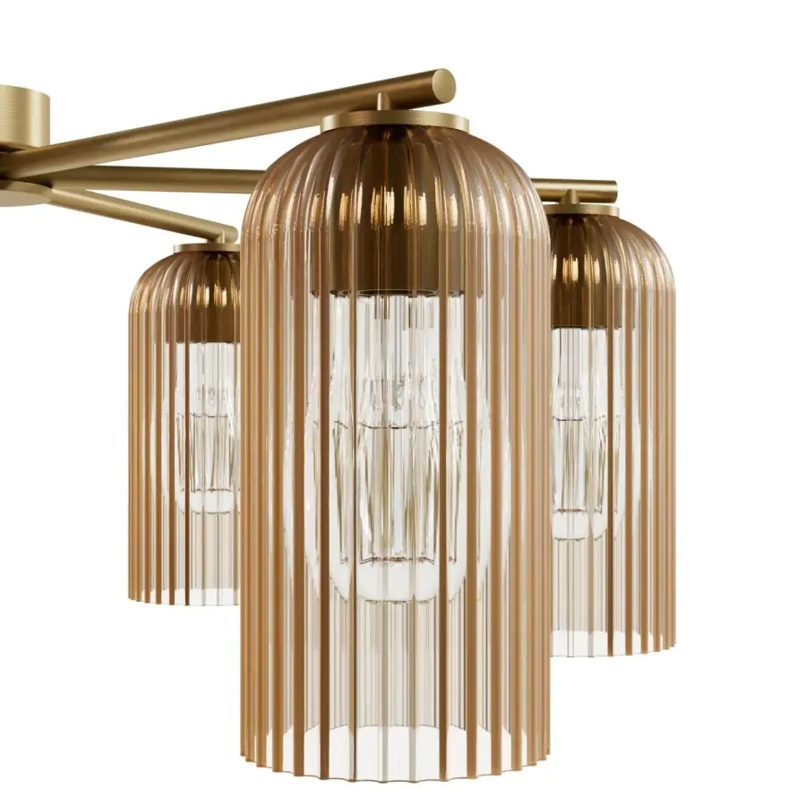 Beverly Glen Six Light Chandelier in Luxe Gold - Image 9