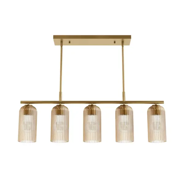 Beverly Glen Five Light Linear Chandelier in Matte Black - Image 15