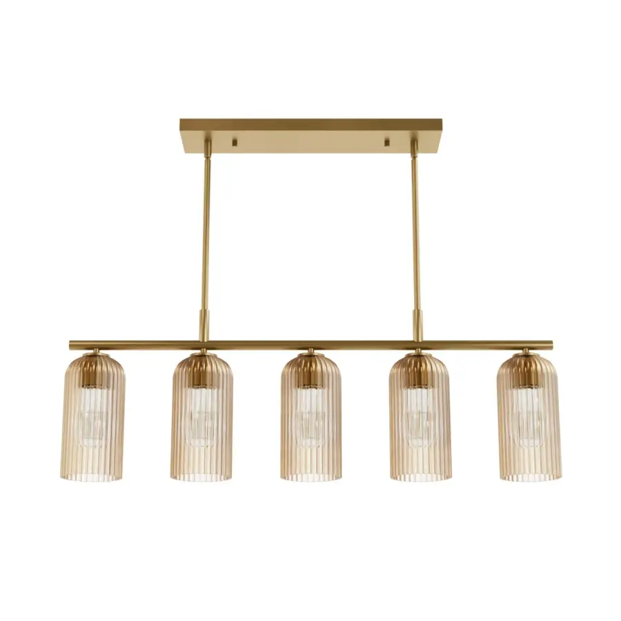 Beverly Glen Five Light Linear Chandelier in Matte Black - Image 15