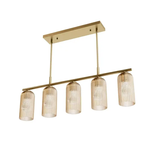 Beverly Glen Five Light Linear Chandelier in Matte Black - Image 17
