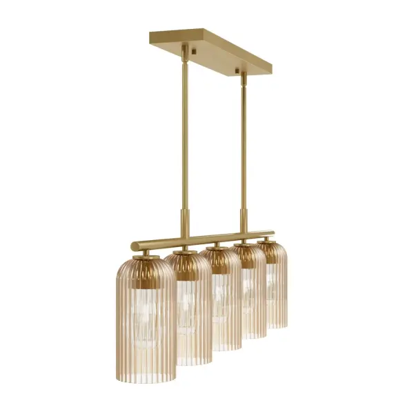 Beverly Glen Five Light Linear Chandelier in Matte Black - Image 21
