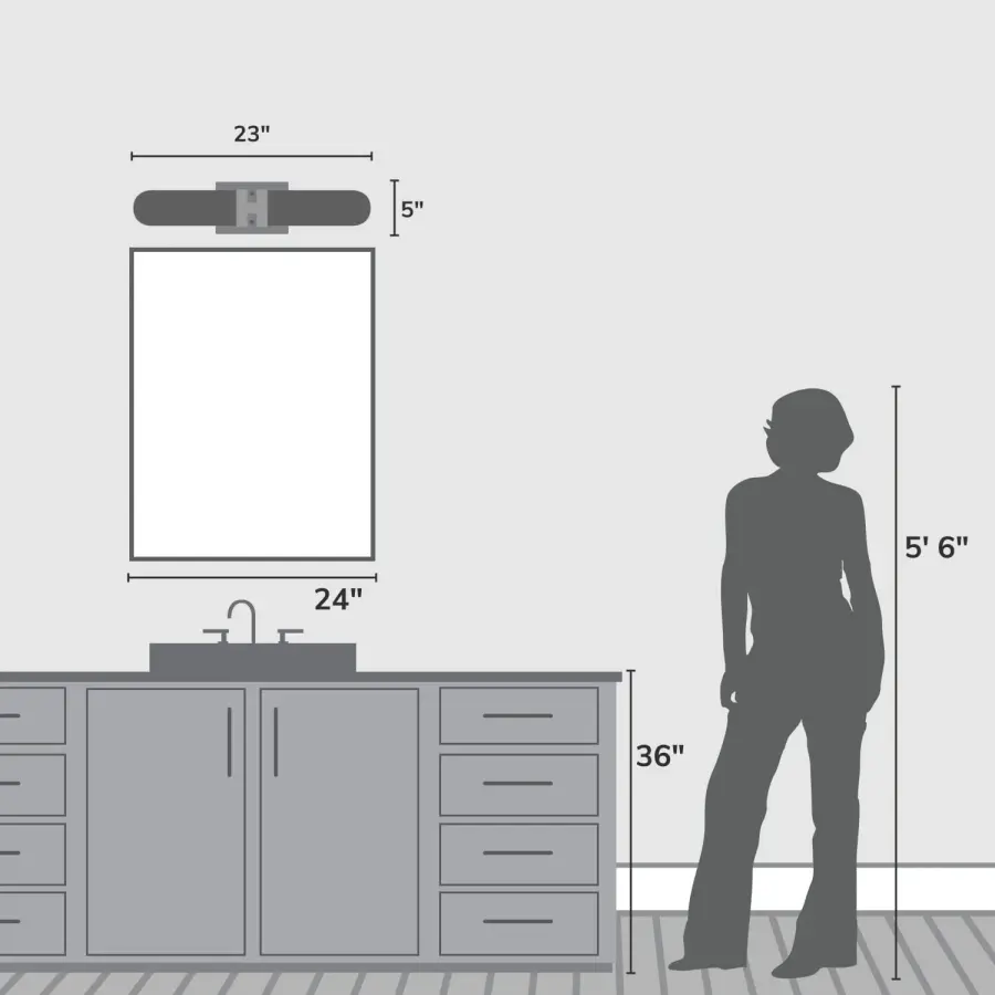 Beverly Glen Two Light Bathroom Vanity in Matte Bronze - Image 14