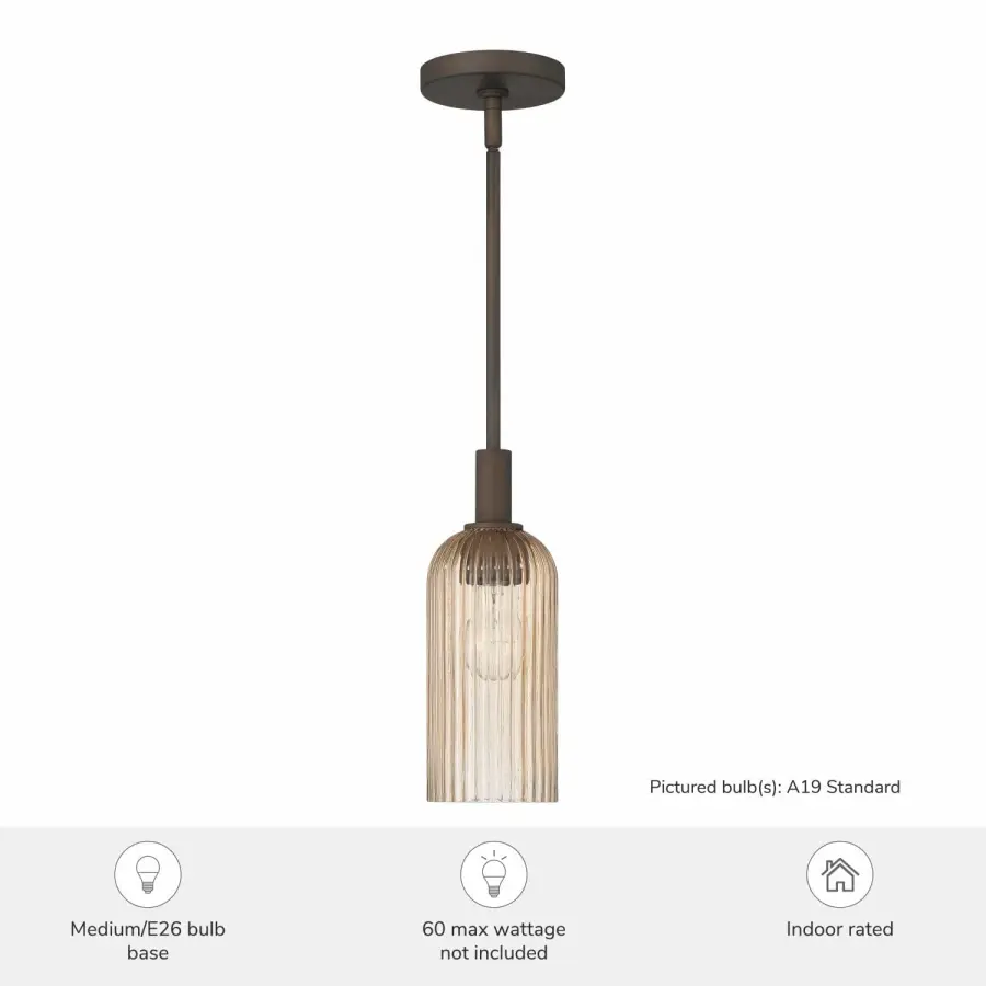 Beverly Glen One Light Mini Pendant in Matte Bronze - Image 12