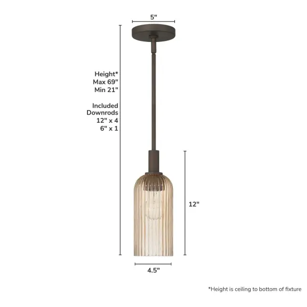 Beverly Glen One Light Mini Pendant in Matte Bronze - Image 16