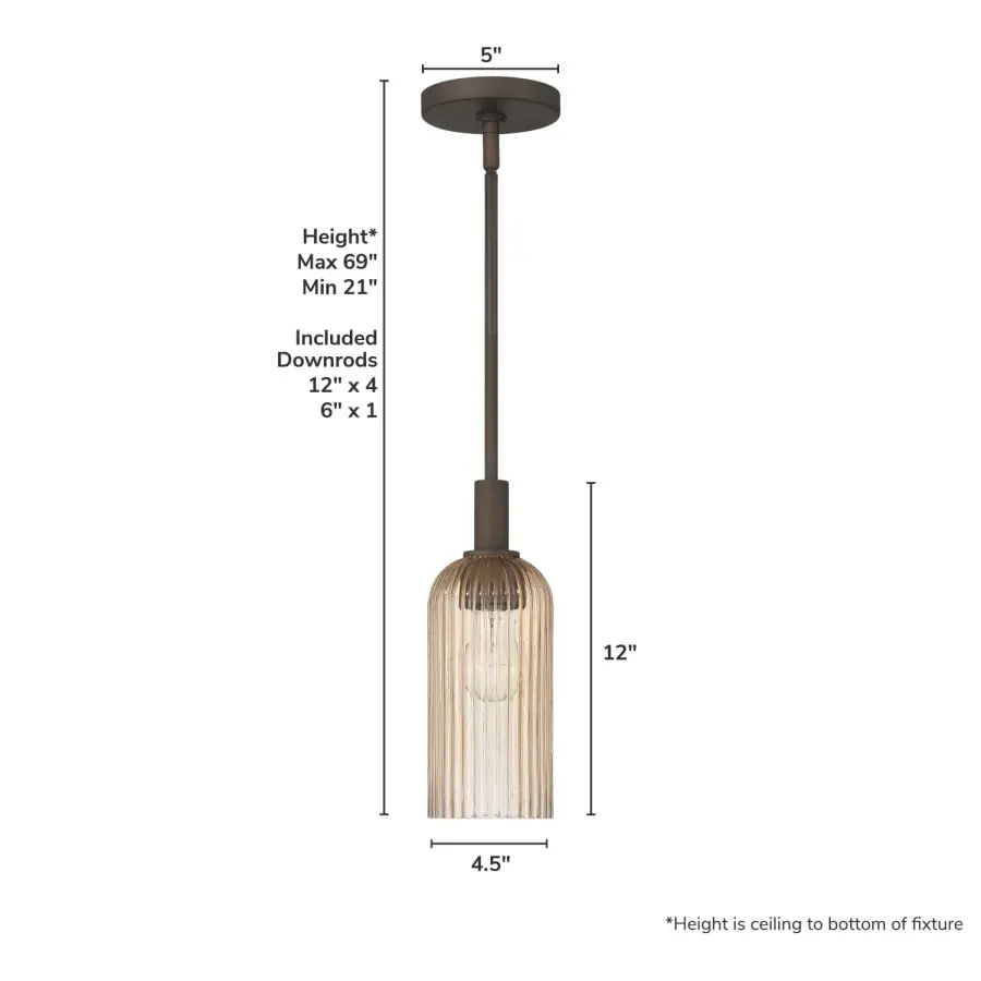 Beverly Glen One Light Mini Pendant in Matte Bronze - Image 16