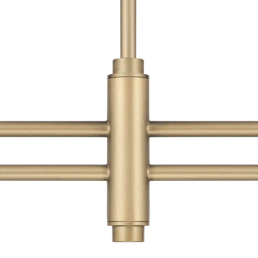 Camelia Stem Two Light Linear Chandelier in Matte Black - Image 17