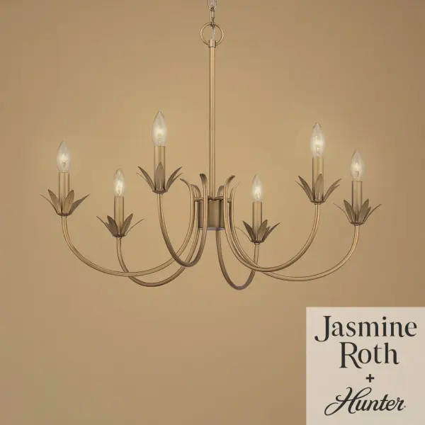 The Junie Bud brings effortless sophistication with its minimalist six-light design and warm Luxe Gold finish. Perfect for modern and transitional spaces, it offers excellent adjustability and a timeless aesthetic. - alternate view